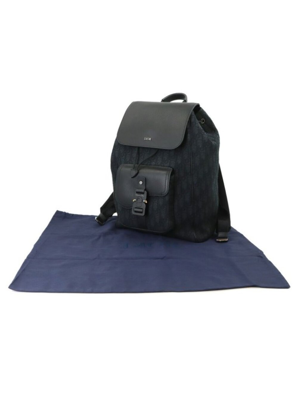 Dior Oblique Backpack Canvas Leather Black - Picture 2 of 10